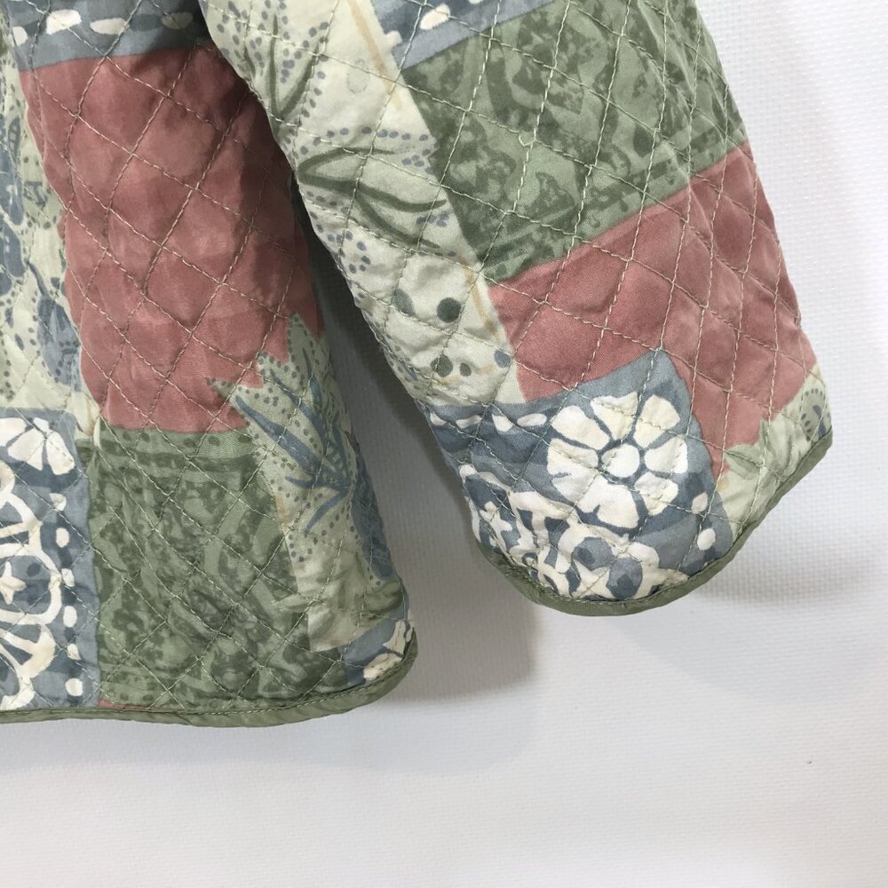 100% Silk Jacket Patchwork Quilted Lightweight Sp… - image 9